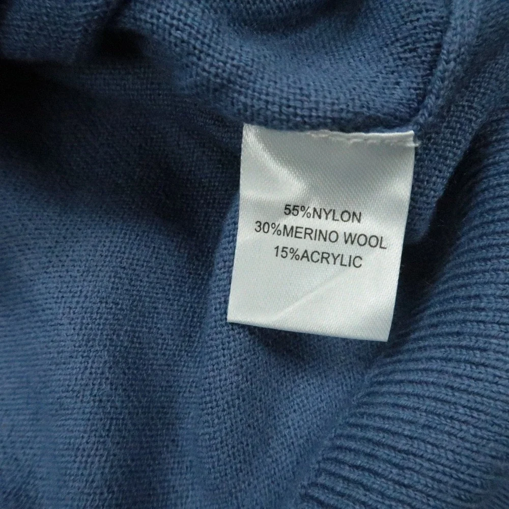 Greyson Sweater Mens Large Blue Cheyenne V Neck Merino Wool Long Sleeve Pullover